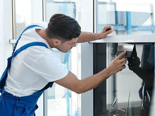 door-tinting-installation